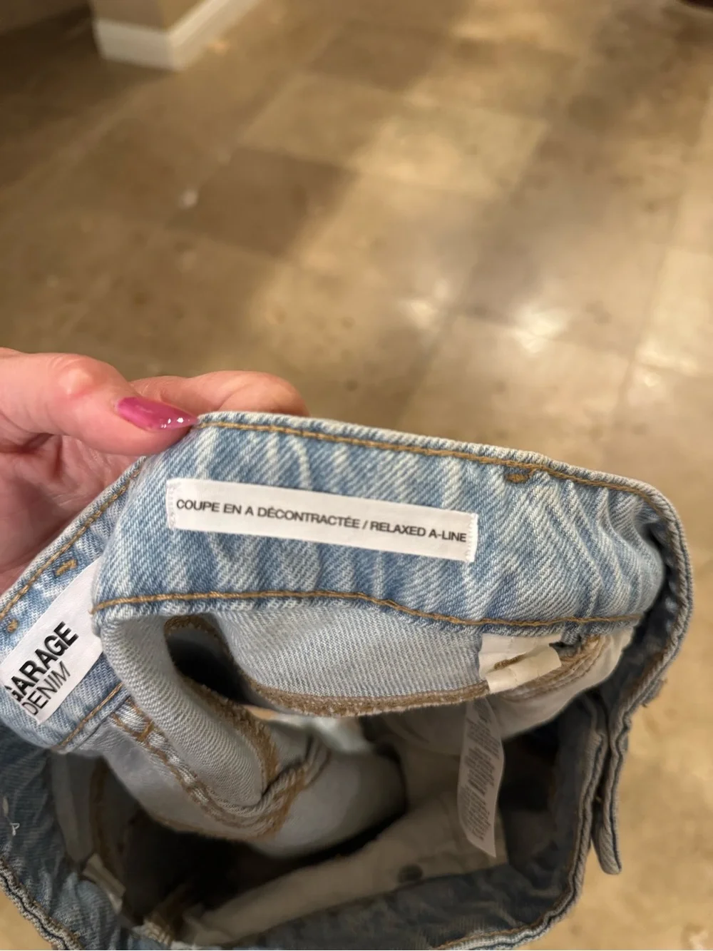 Garage Light Blue High-Rise Jean Shorts